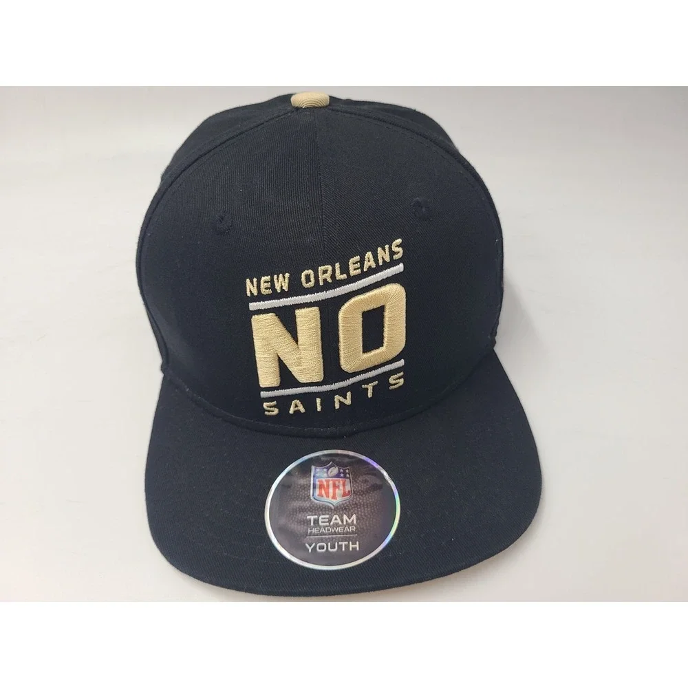 Youth New Orleans‎ Saints NFL Team Apparel Snapback Hat Cap NFL Football Black